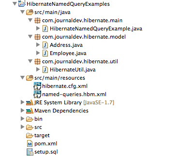 Hibernate Named Query Example