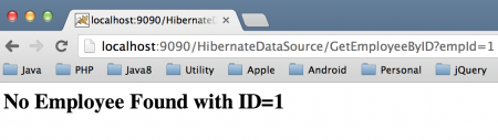 Hibernate Servlet Example
