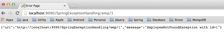 Spring Exception Handling JSON Response