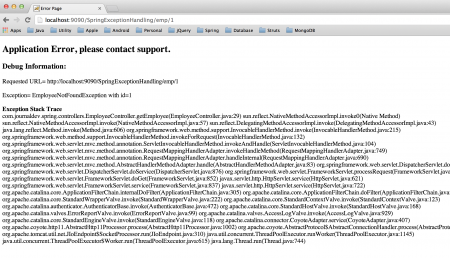 Spring MVC Exception Handling Controller