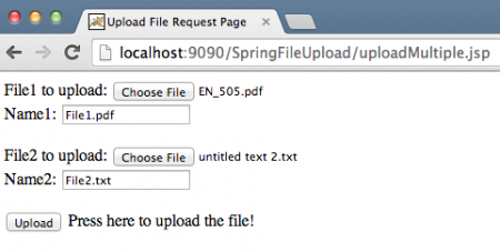 Spring Multiple File Upload Form