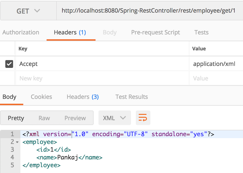 Spring Rest get xml