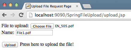 Spring Single File Upload Form