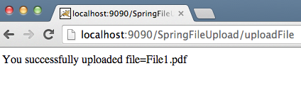 Spring Single File Upload Response