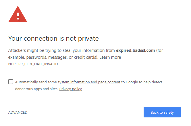 Cert expired