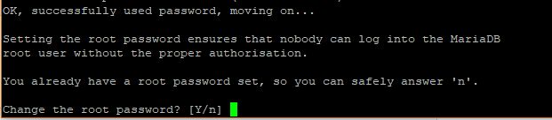 Change the root password