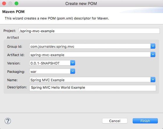 Eclipse maven pom configuration