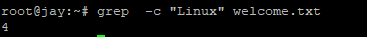 Grep count number of lines