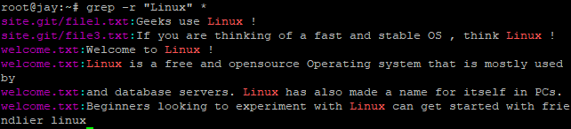 Grep recursive