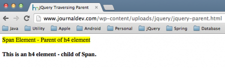 JQuery parent example