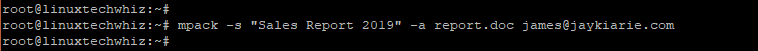 Mpack command