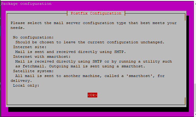 Postfix configuration