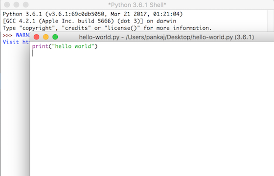 Python idle shell mac