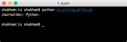 Python io string example