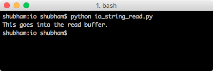 Python io string read example