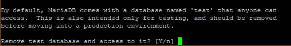 Remove test database