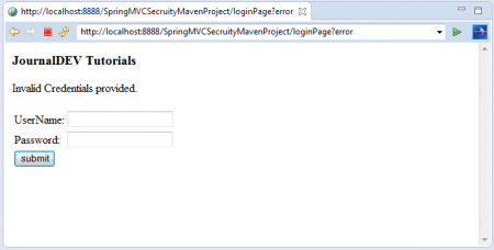 Security login inmemory example4