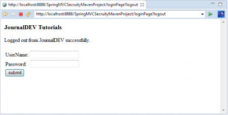 Security login inmemory example6