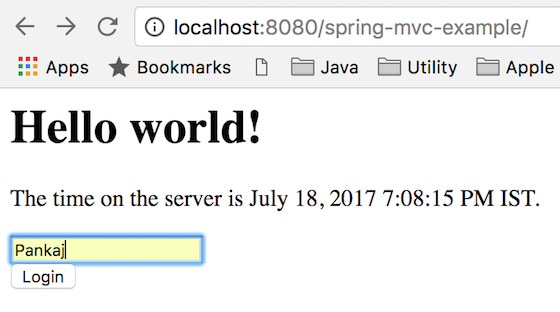 Spring mvc example