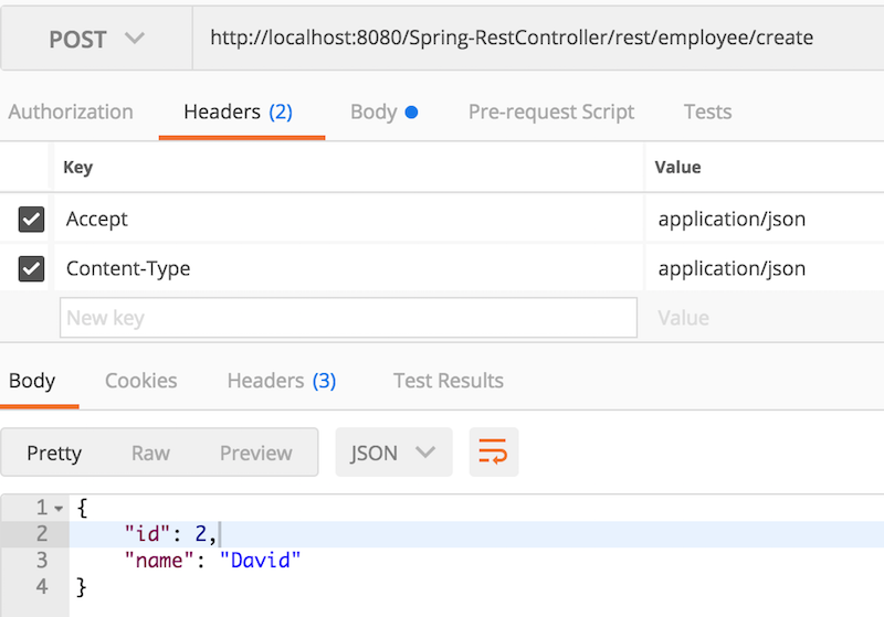 Spring rest controller post json