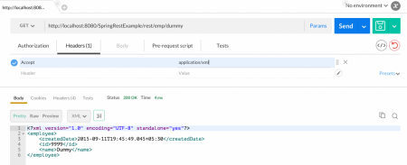 Spring rest xml