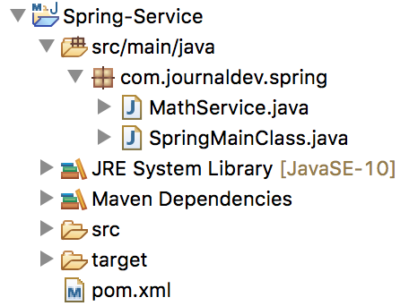 Spring service annotation example
