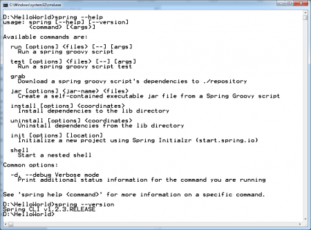 Springboot cli version1