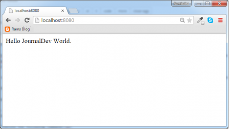 Springboot helloworld output