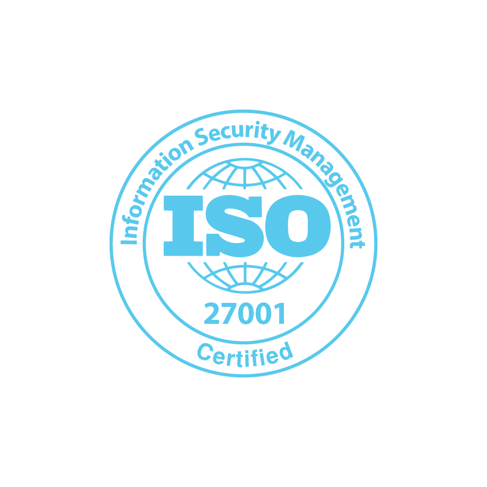 Centron präsentiert: Das ISO 9001-zertifizierte Informationssicherheitsmanagement-Logo des Trust Centers.