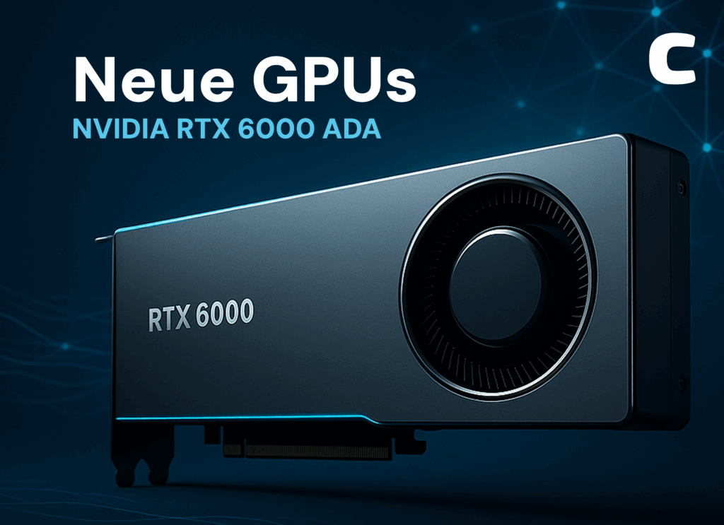 Stilisiertes Bild einer GPU zur Ankündigung von neuen GPUS bei centron.