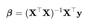 ß = (xTx) Formel Ridge Regression